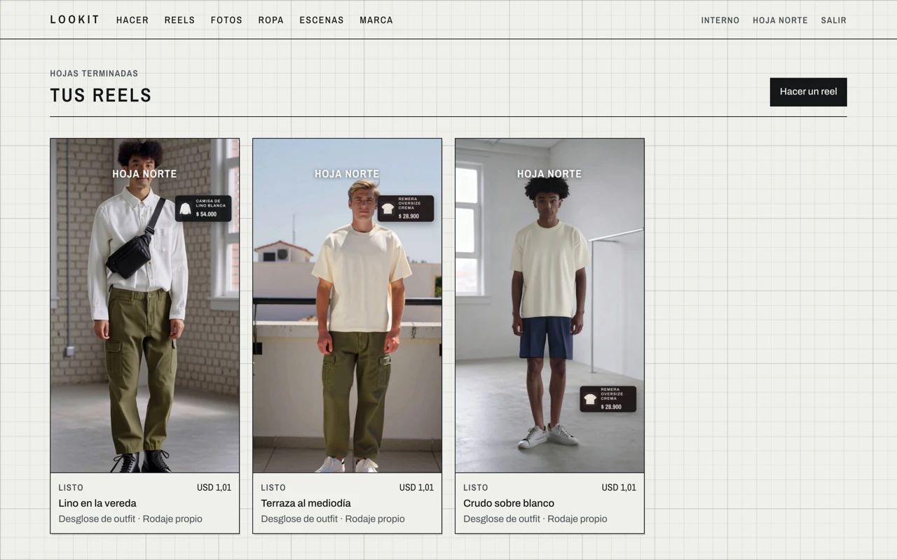 Lookit — Contenido de video para marcas de ropa